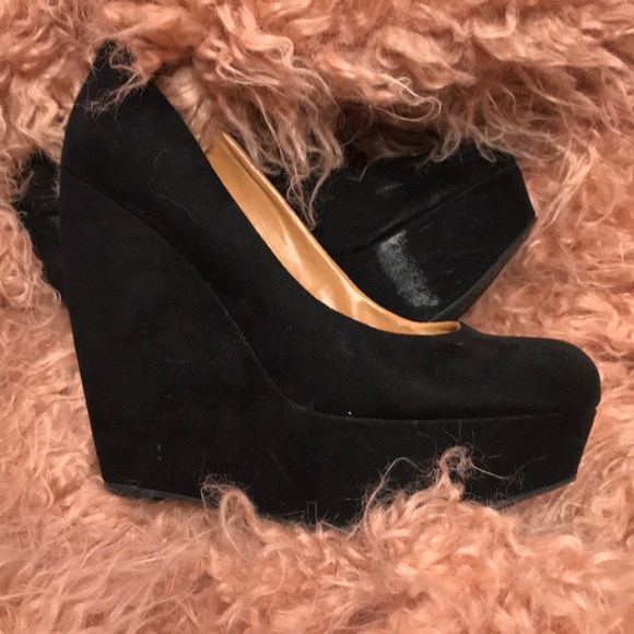 Madden Girl Shoes - Chunky wedge black heels